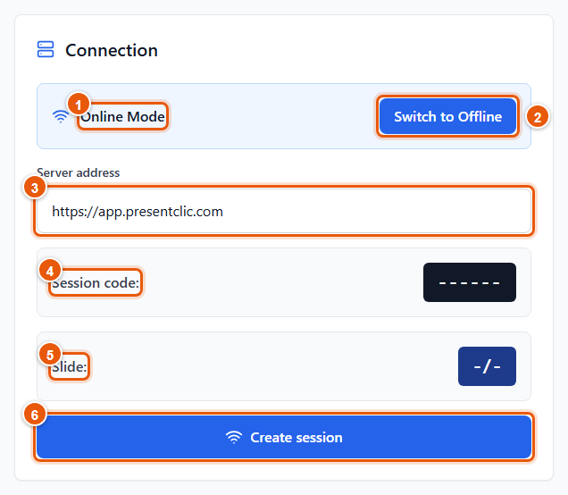 Connection — creating a session