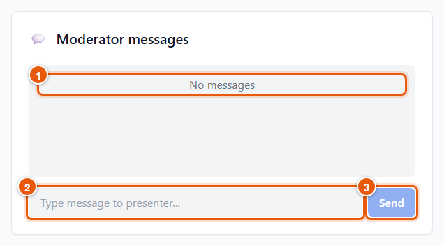 Moderator messages