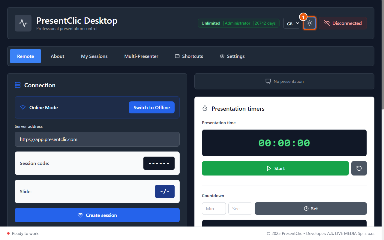 Dark theme