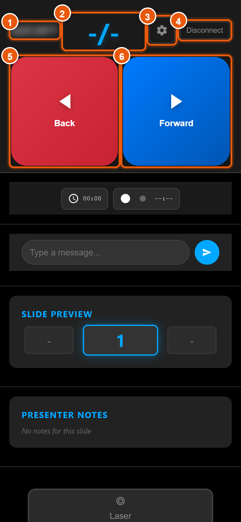 Changing slides