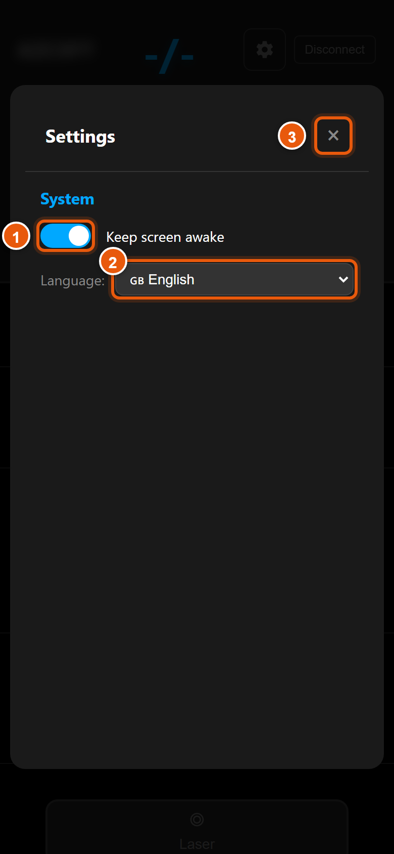 Remote settings