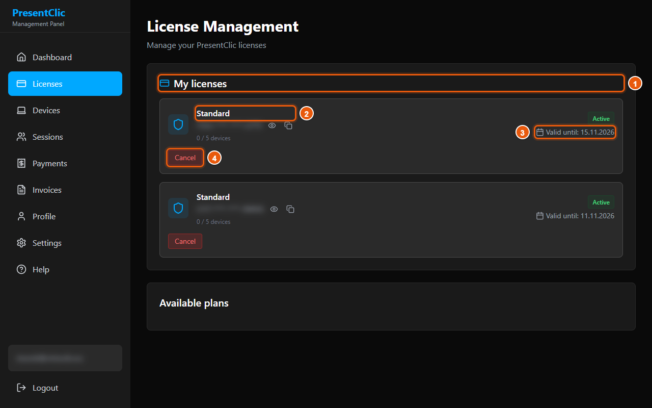 Licenses